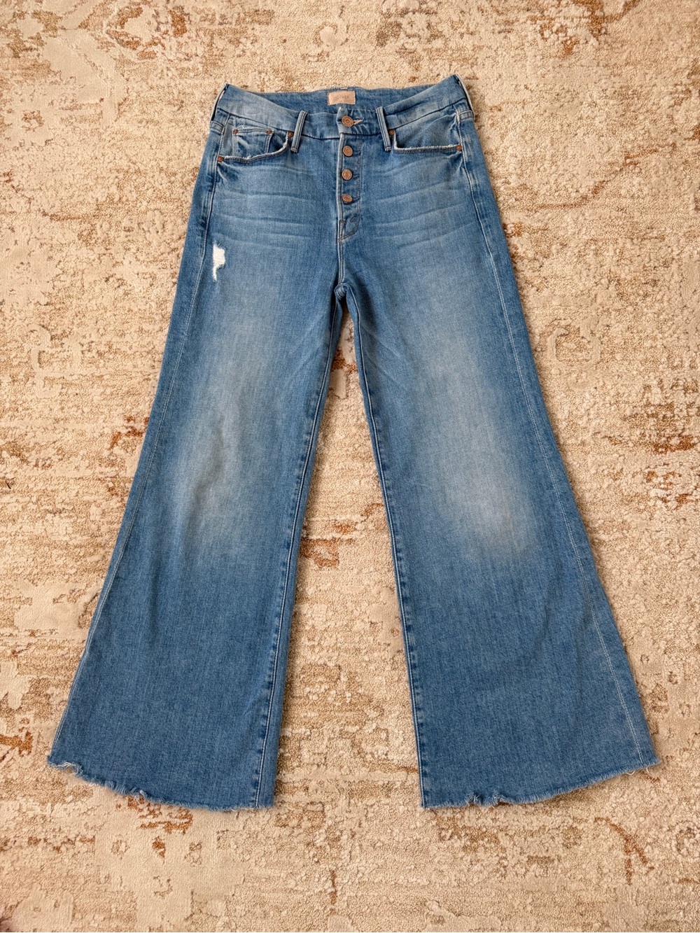 MOTHER Denim The Pixie Roller Ankle Fray